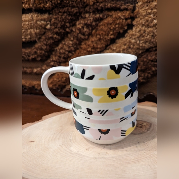 Starbucks Cherry Blossom Sakura Ceramic Floral Striped Coffee Mug 12Oz Spring - Picture 1 of 6